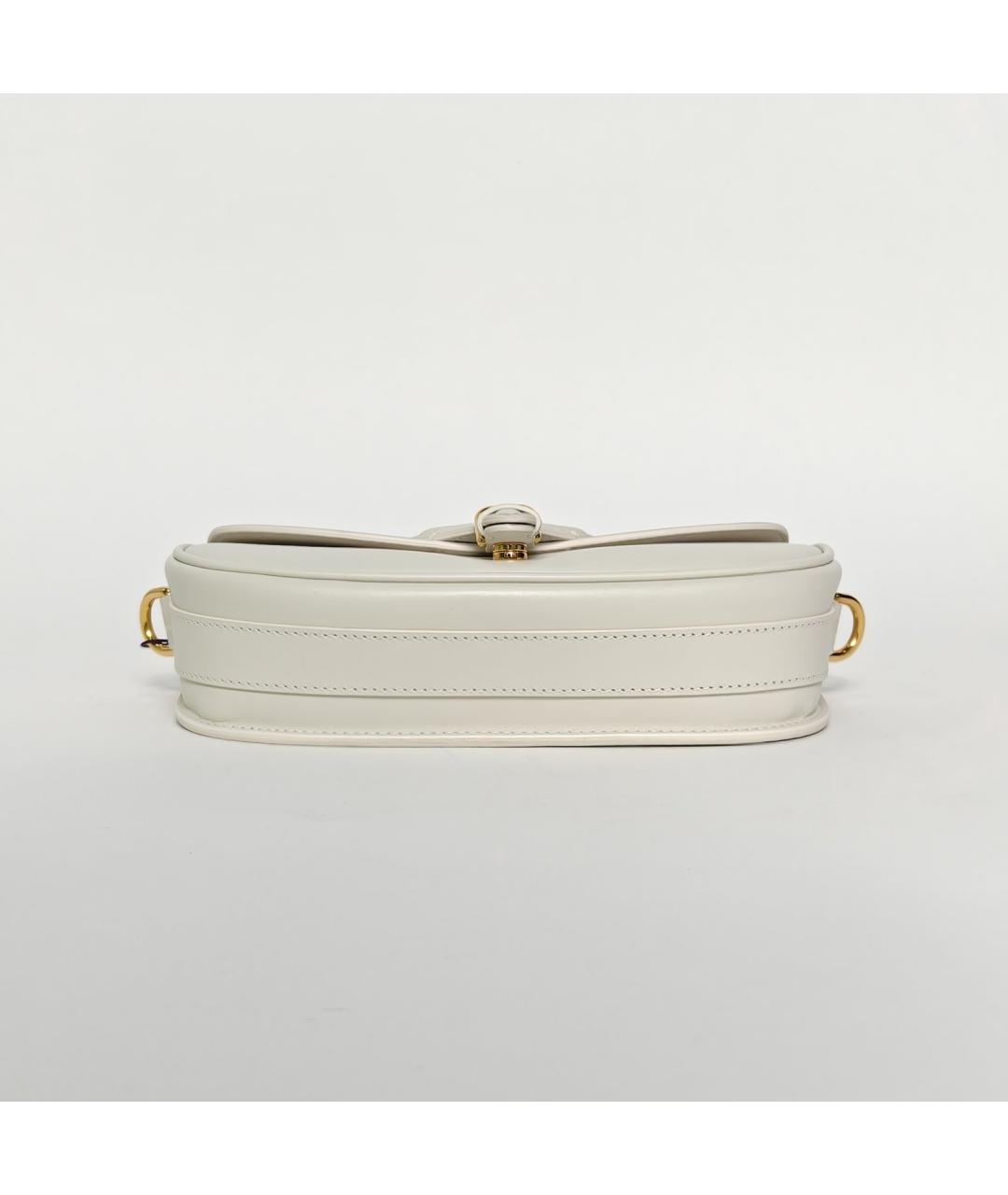 CHRISTIAN DIOR Белая кожаная сумка через плечо, фото 6