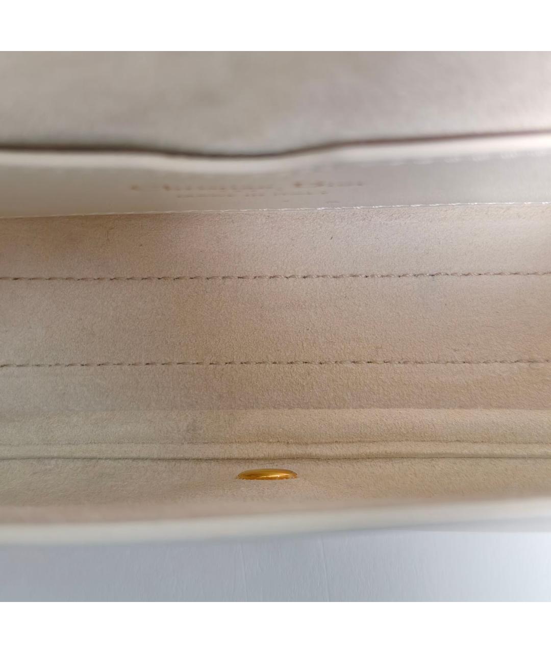 CHRISTIAN DIOR Белая кожаная сумка через плечо, фото 8