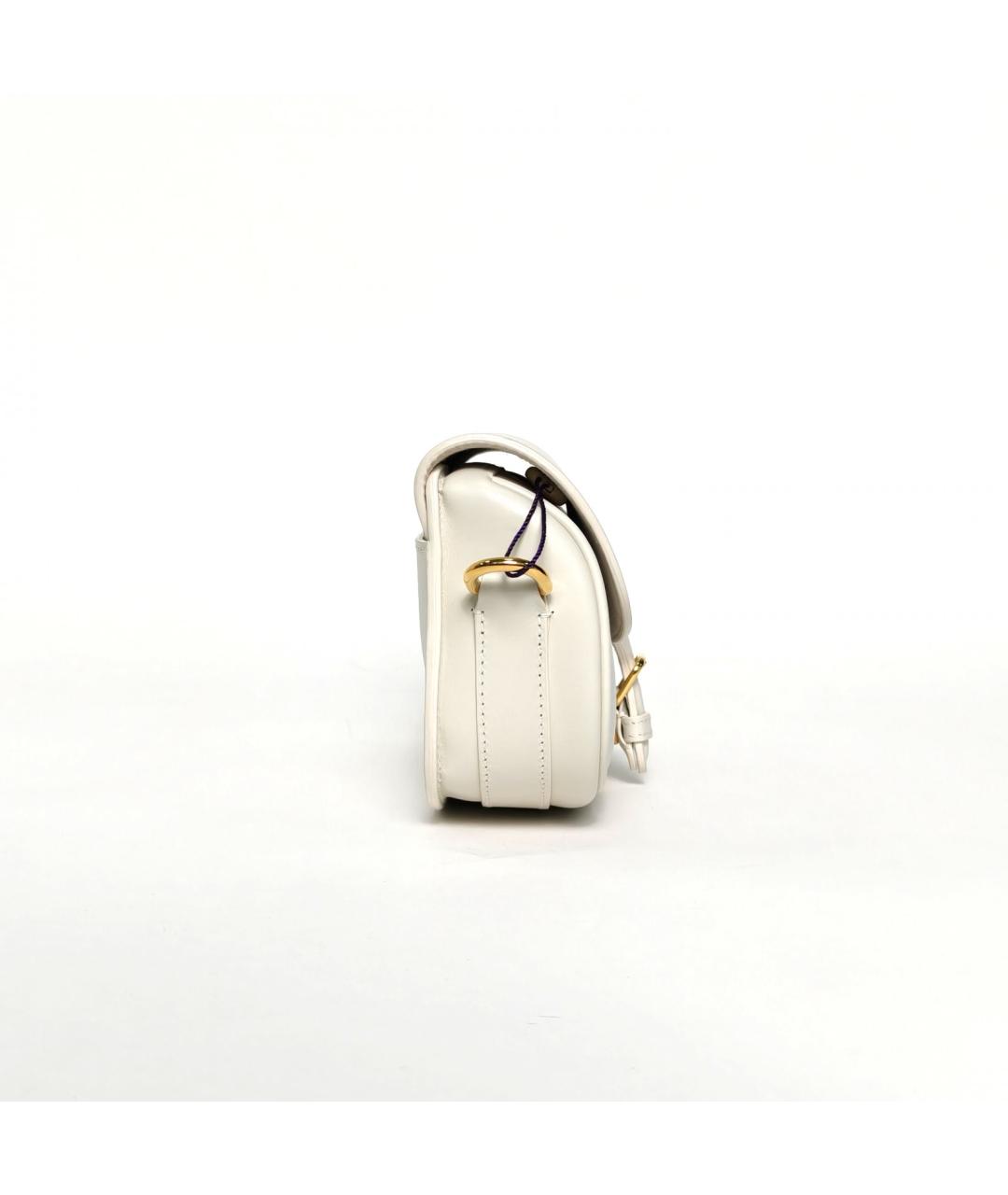 CHRISTIAN DIOR Белая кожаная сумка через плечо, фото 3
