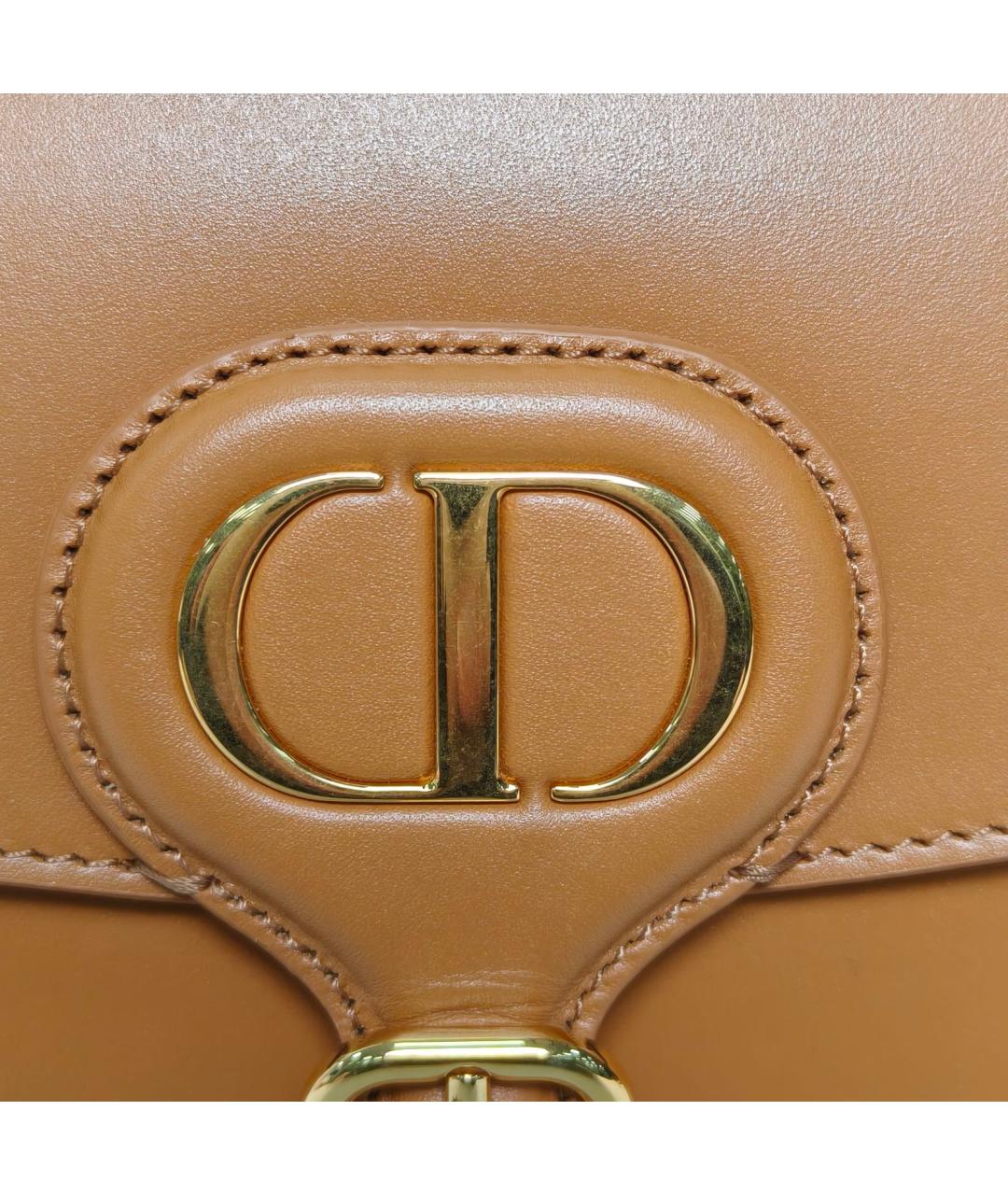 CHRISTIAN DIOR Коричневая кожаная сумка через плечо, фото 7