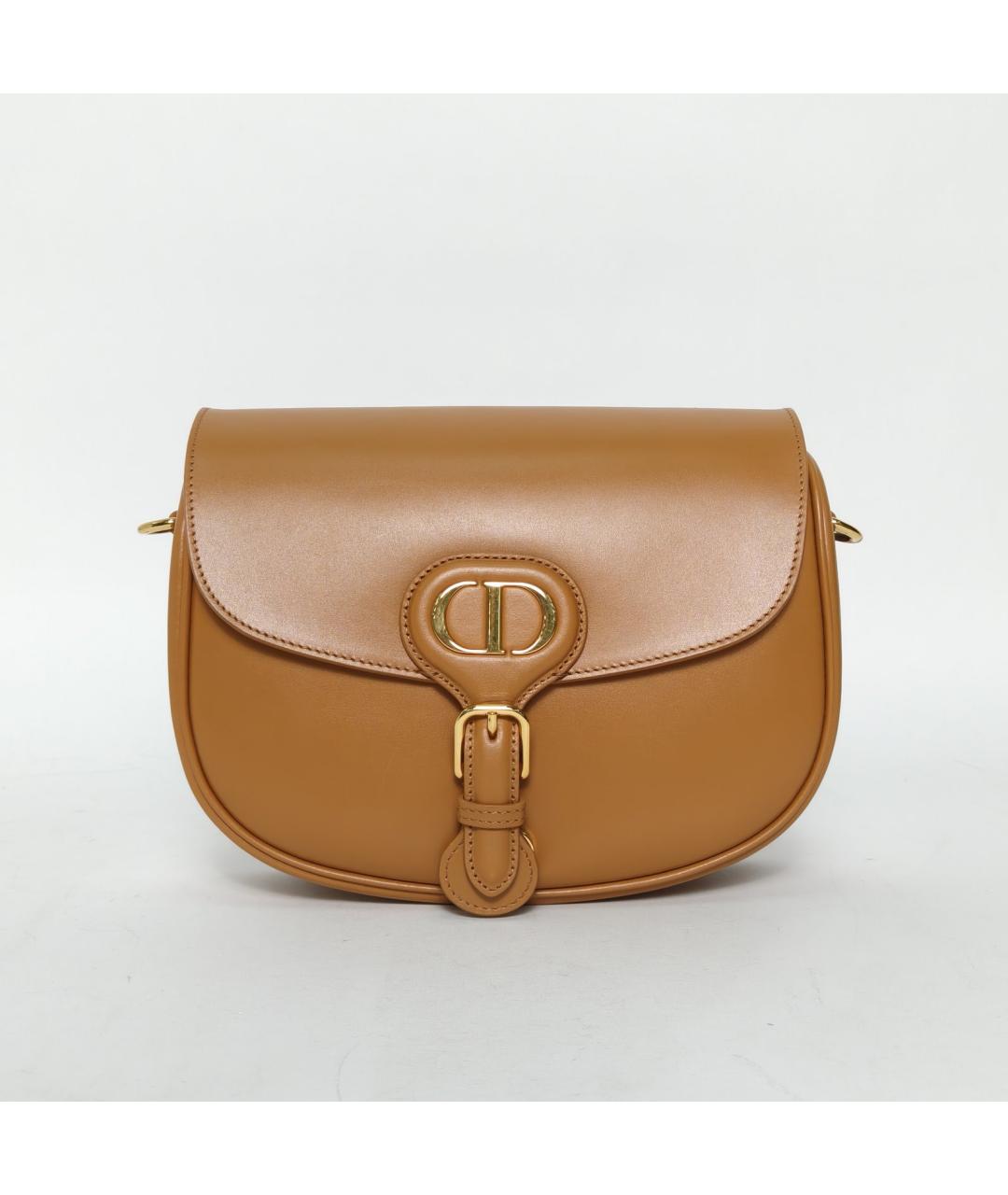 CHRISTIAN DIOR Коричневая кожаная сумка через плечо, фото 2