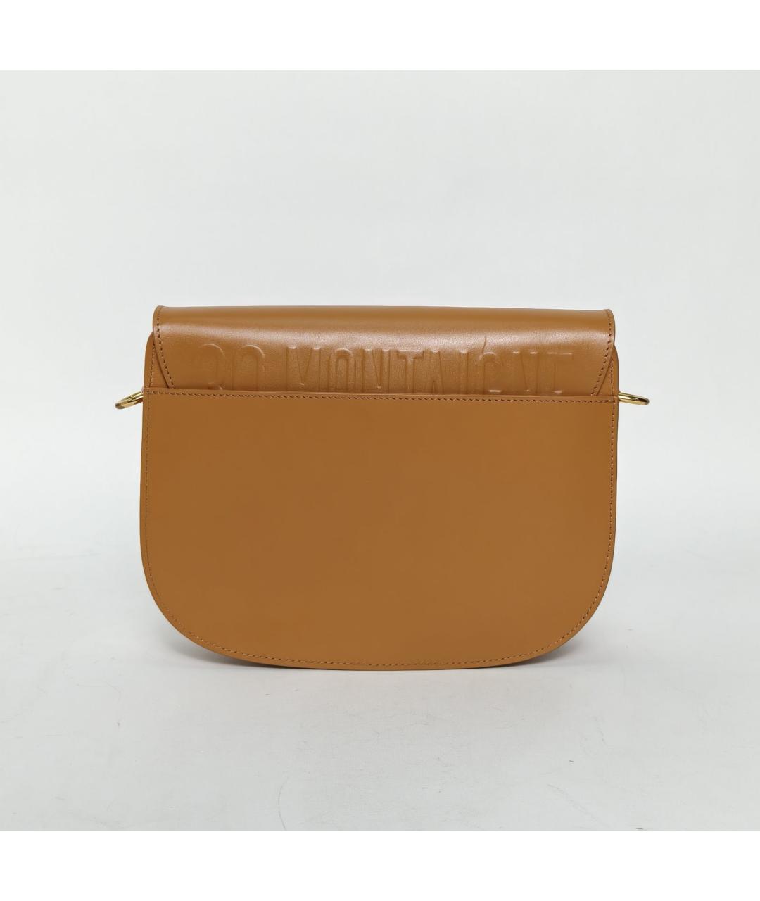 CHRISTIAN DIOR Коричневая кожаная сумка через плечо, фото 4