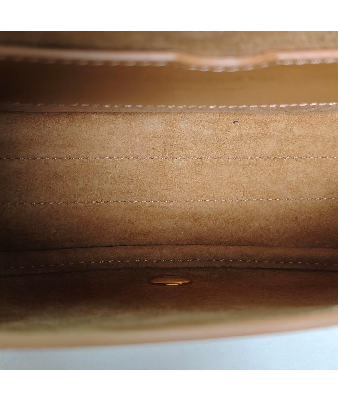 CHRISTIAN DIOR Коричневая кожаная сумка через плечо, фото 8