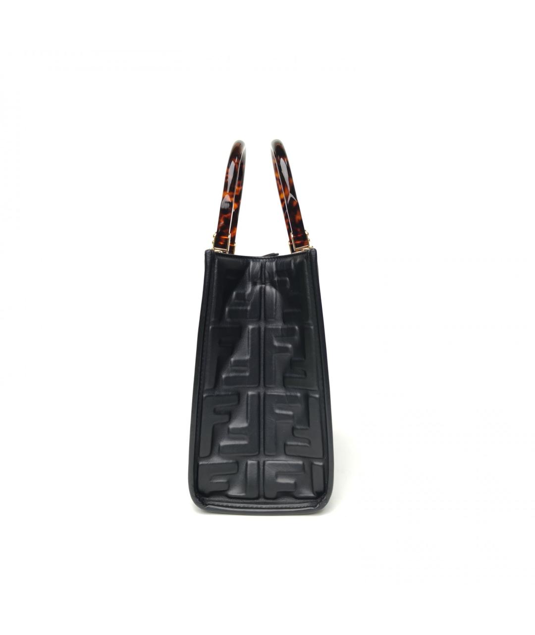 FENDI Черная кожаная сумка через плечо, фото 7