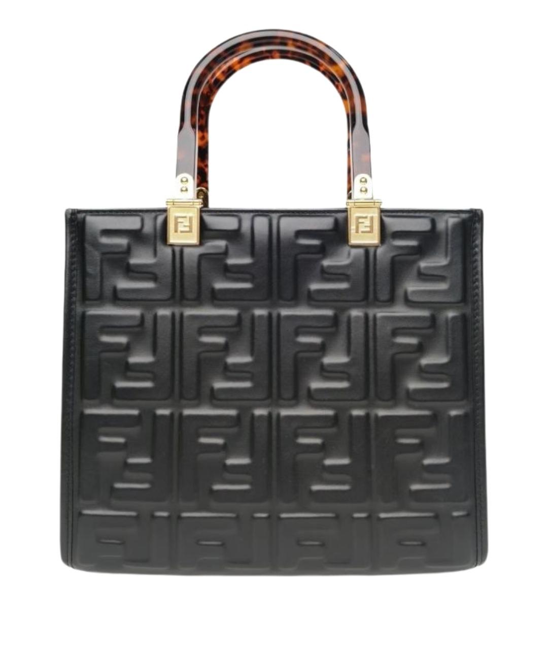 FENDI Черная кожаная сумка через плечо, фото 3