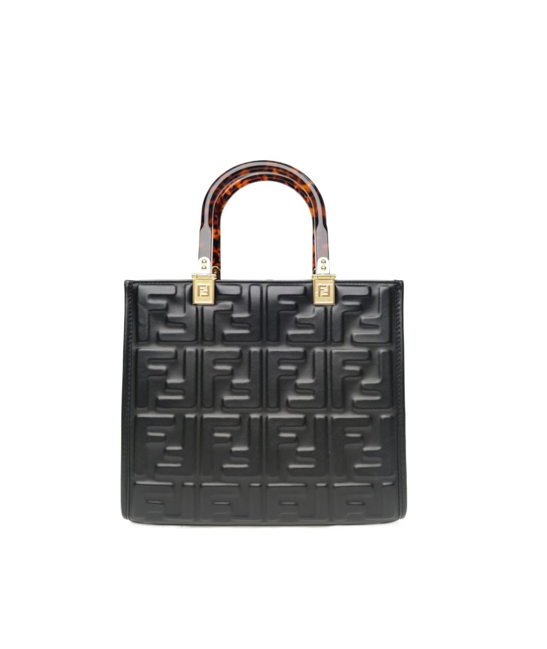 FENDI Черная кожаная сумка через плечо, фото 2