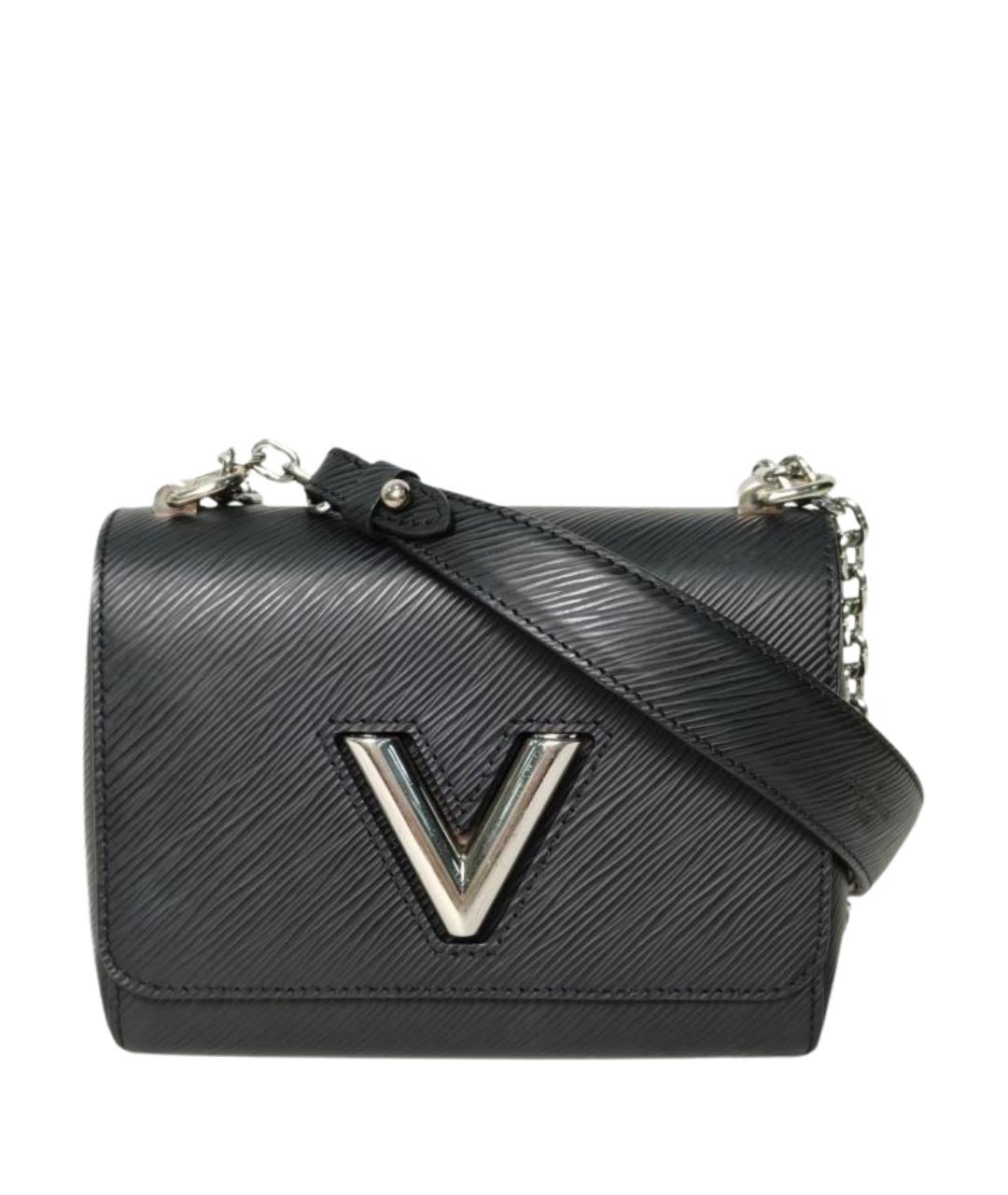 LOUIS VUITTON Черная кожаная сумка через плечо, фото 1