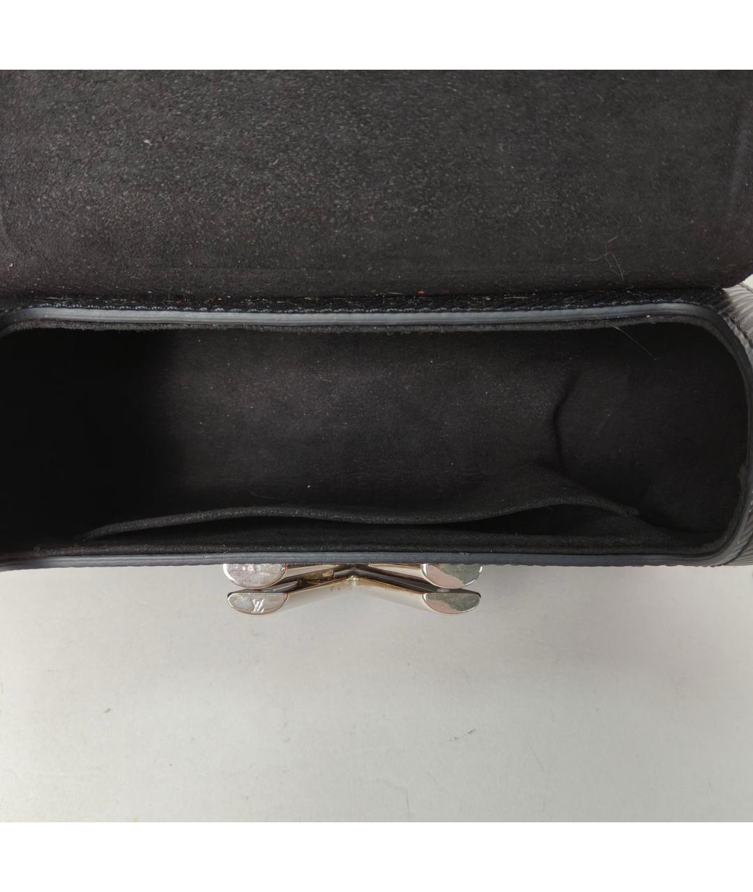 LOUIS VUITTON Черная кожаная сумка через плечо, фото 8