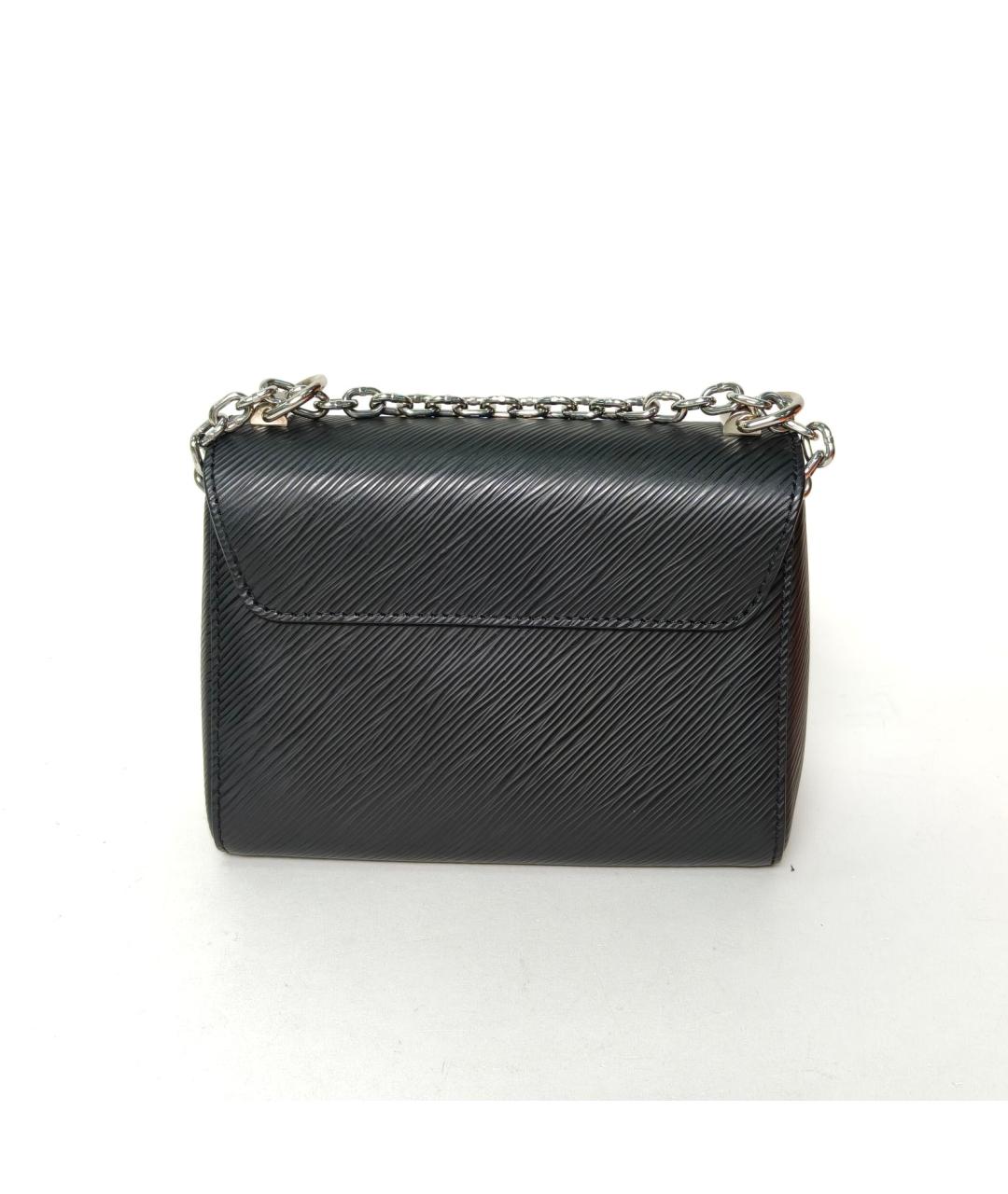 LOUIS VUITTON Черная кожаная сумка через плечо, фото 4