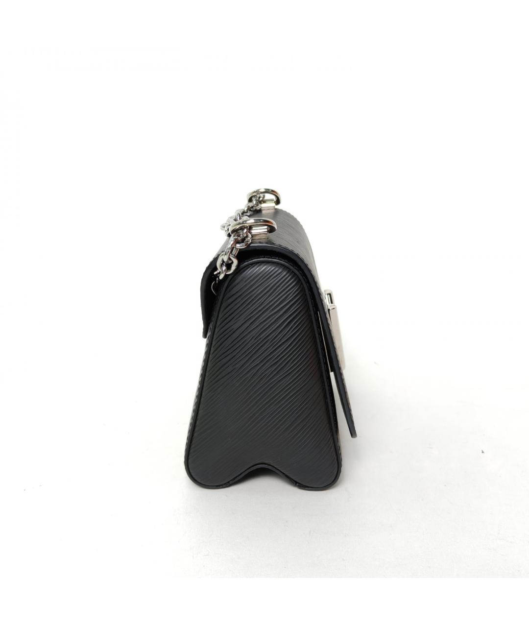 LOUIS VUITTON Черная кожаная сумка через плечо, фото 5