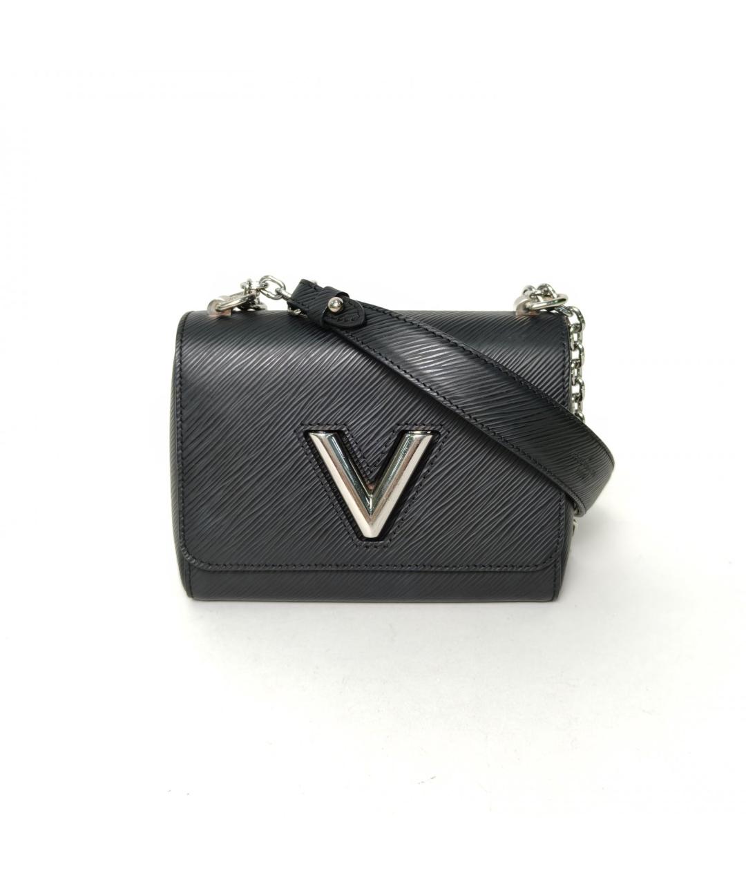 LOUIS VUITTON Черная кожаная сумка через плечо, фото 2