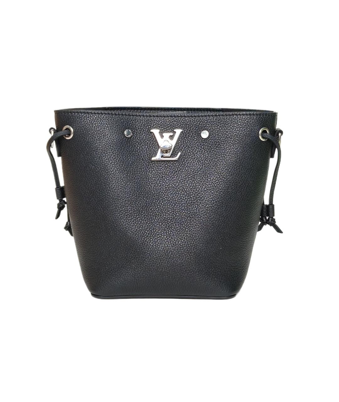 LOUIS VUITTON Черная кожаная сумка через плечо, фото 10