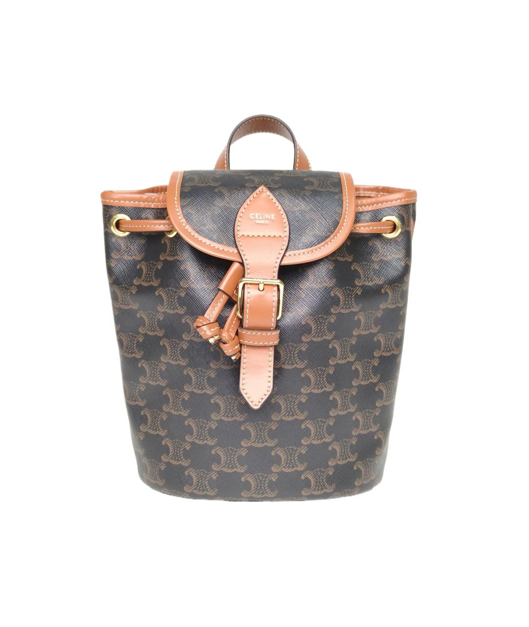 CELINE Коричневый рюкзак, фото 10