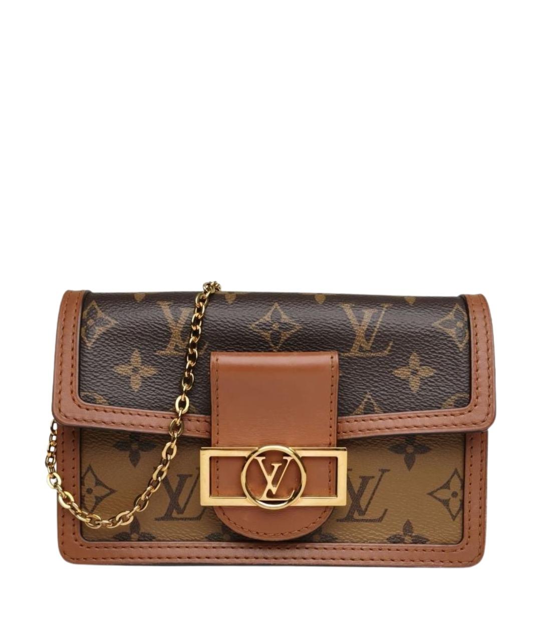 LOUIS VUITTON Коричневая кожаная сумка через плечо, фото 1