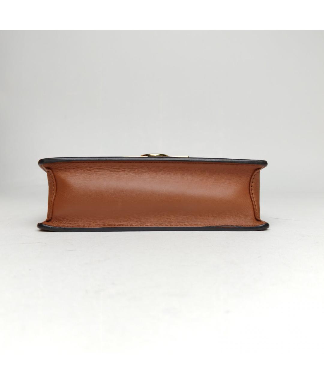 LOUIS VUITTON Коричневая кожаная сумка через плечо, фото 6