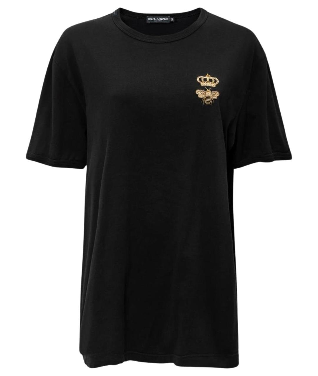 DOLCE&GABBANA Черная хлопковая футболка, фото 1