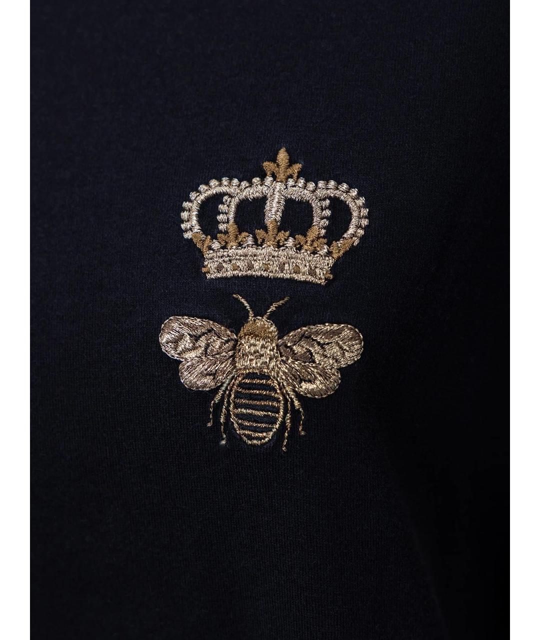 DOLCE&GABBANA Черная хлопковая футболка, фото 3