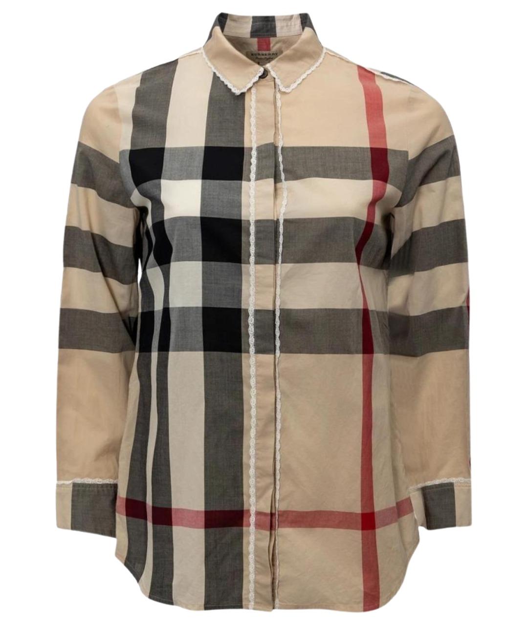 BURBERRY Бежевая хлопковая рубашка, фото 1