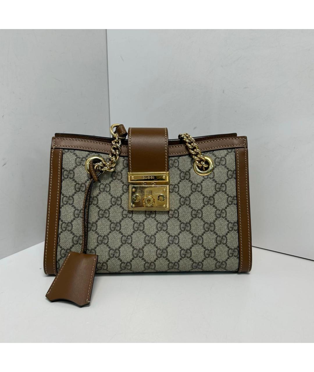 GUCCI Бежевая сумка тоут, фото 9