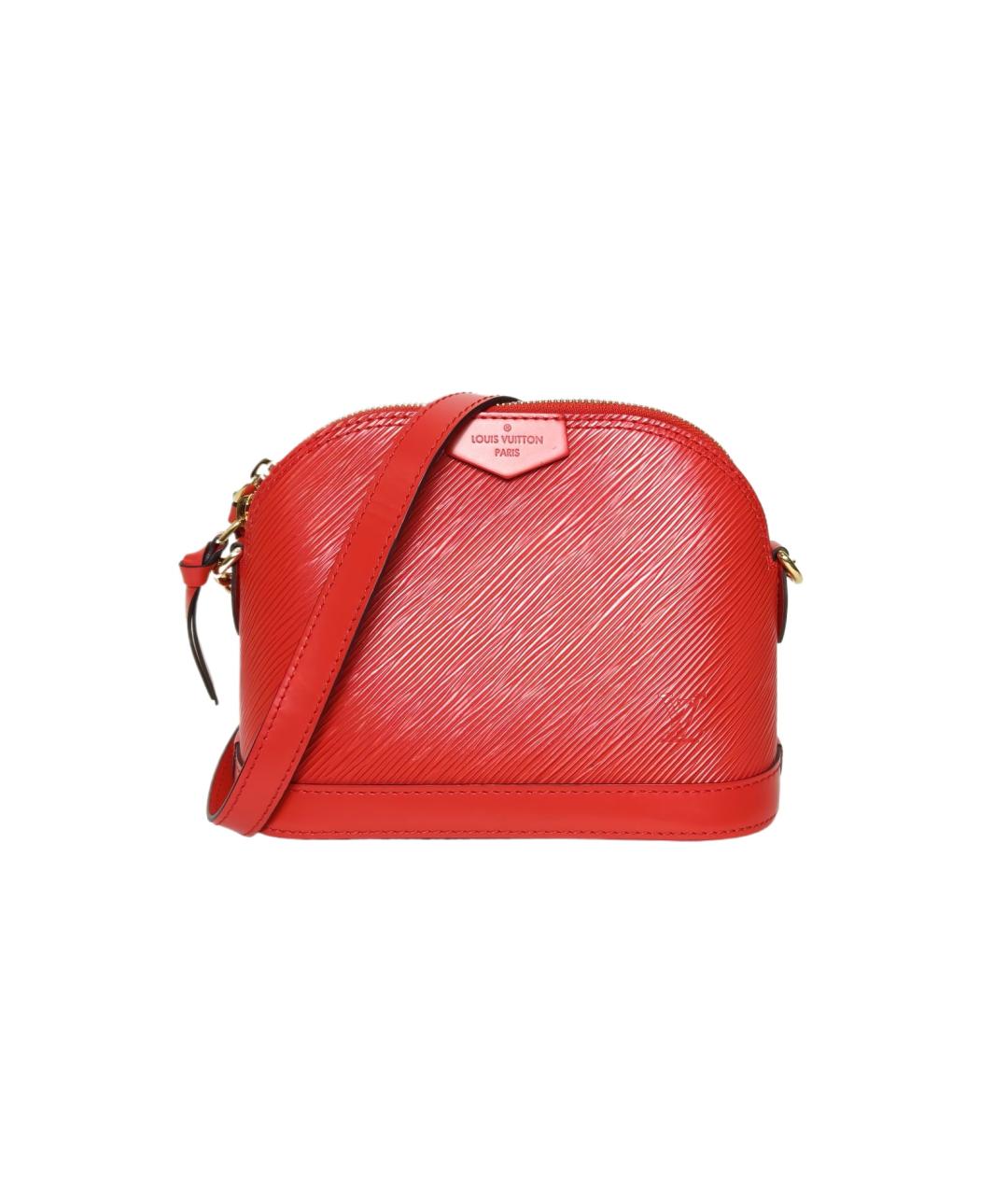 LOUIS VUITTON Красная кожаная сумка через плечо, фото 10