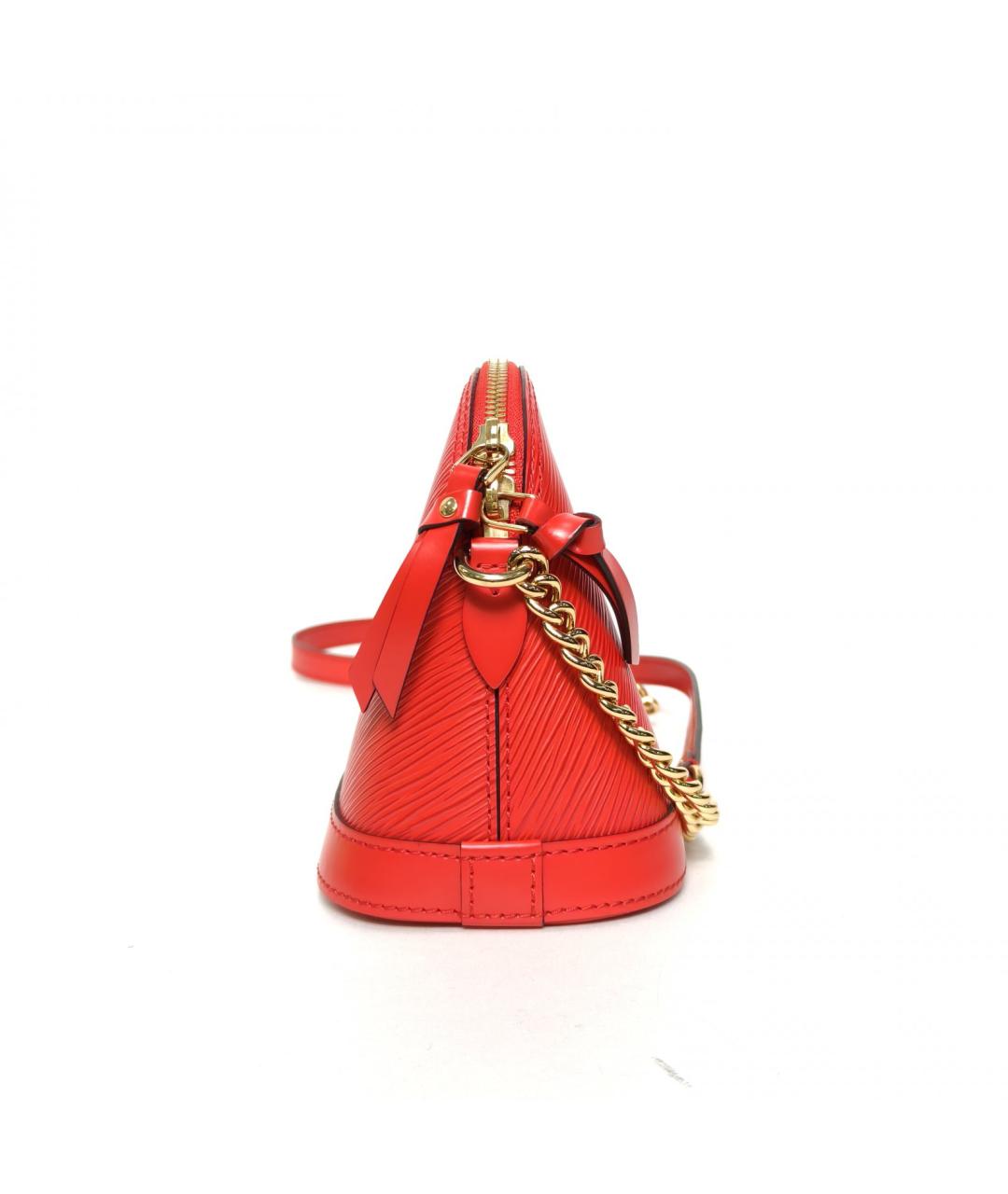 LOUIS VUITTON Красная кожаная сумка через плечо, фото 5