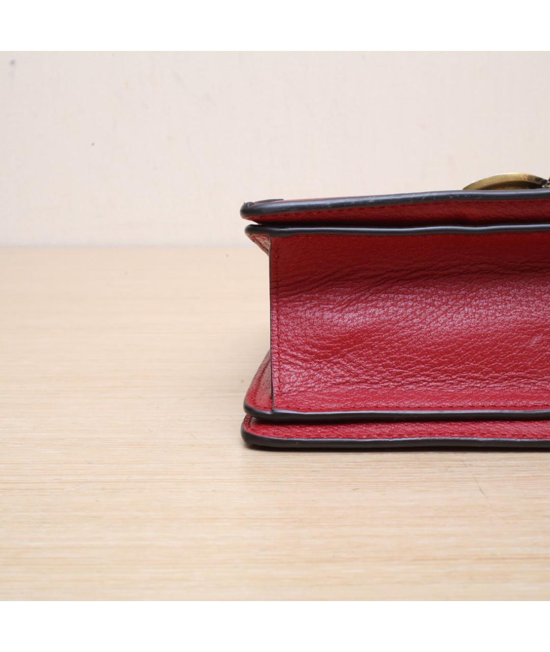 GUCCI Красная кожаная сумка с короткими ручками, фото 9