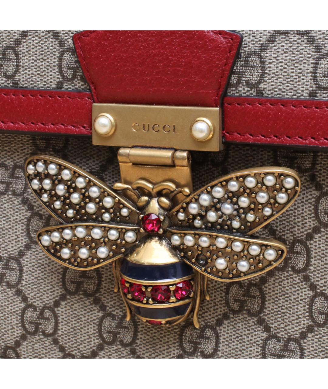 GUCCI Красная кожаная сумка с короткими ручками, фото 8