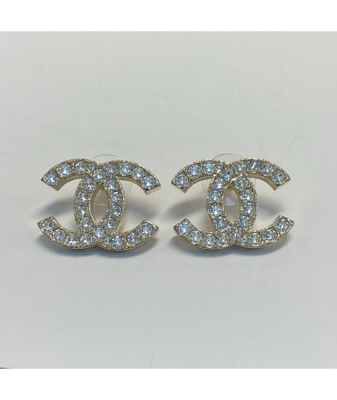 CHANEL Золотые металлические серьги, фото 6
