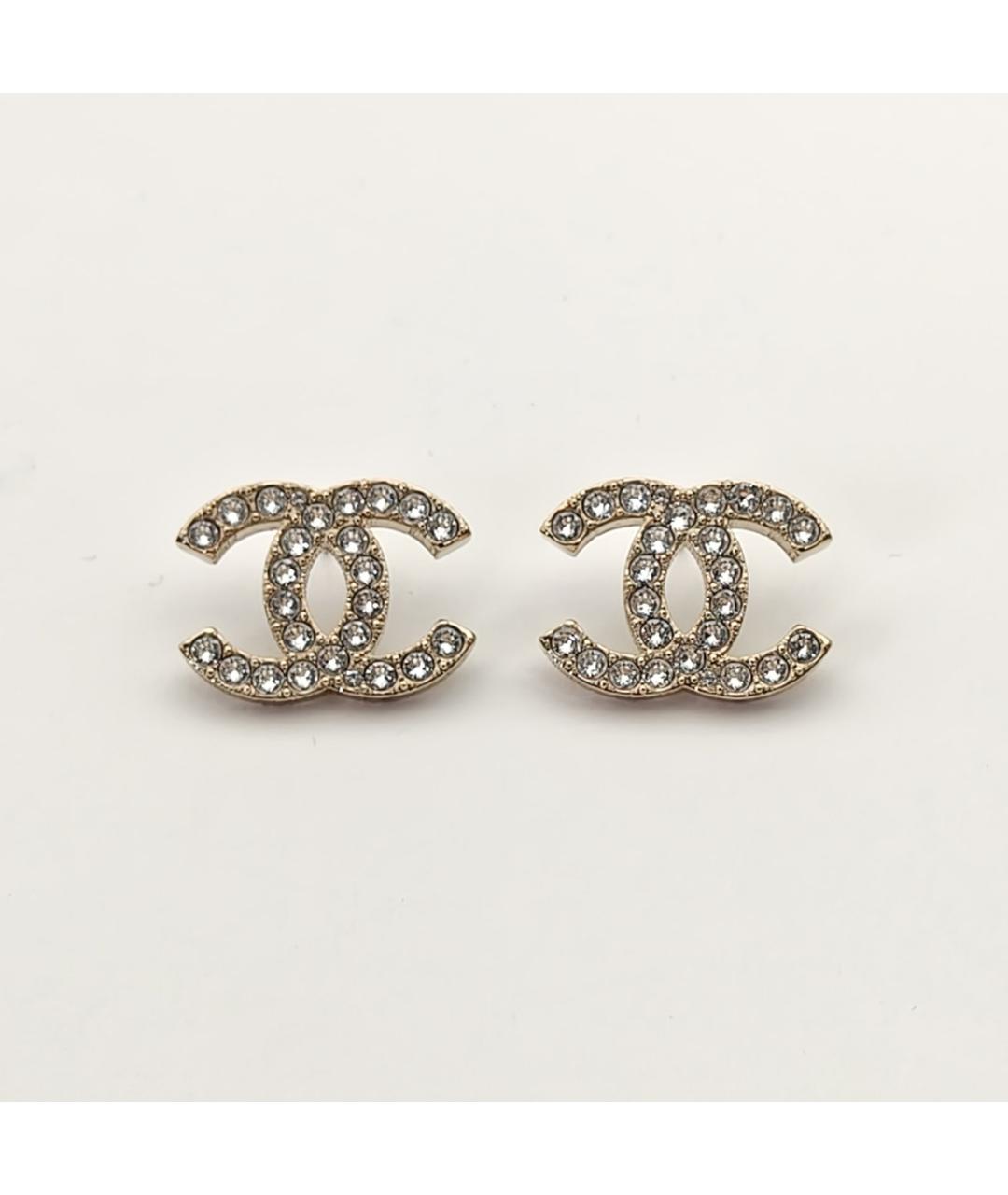 CHANEL Золотые металлические серьги, фото 2