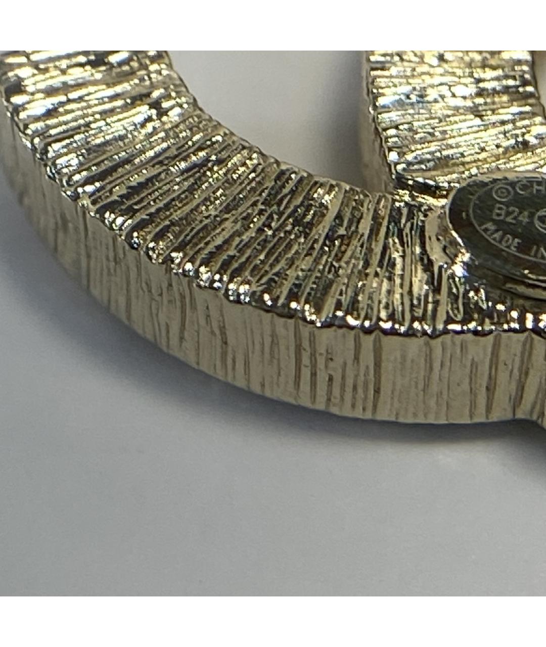 CHANEL Золотые металлические серьги, фото 8