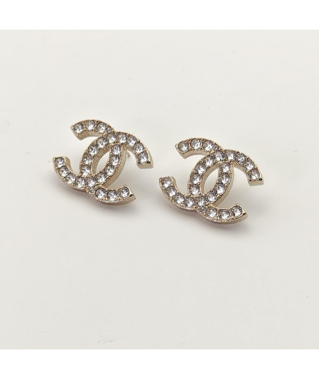CHANEL Золотые металлические серьги, фото 4