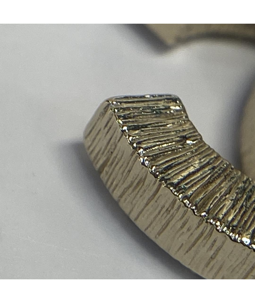 CHANEL Золотые металлические серьги, фото 9