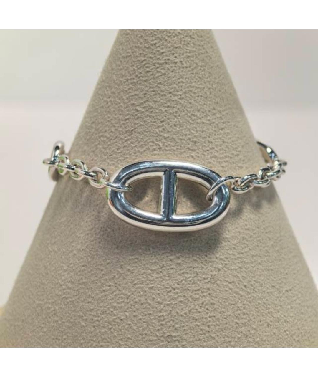 HERMES Серебрянный серебряный браслет, фото 7