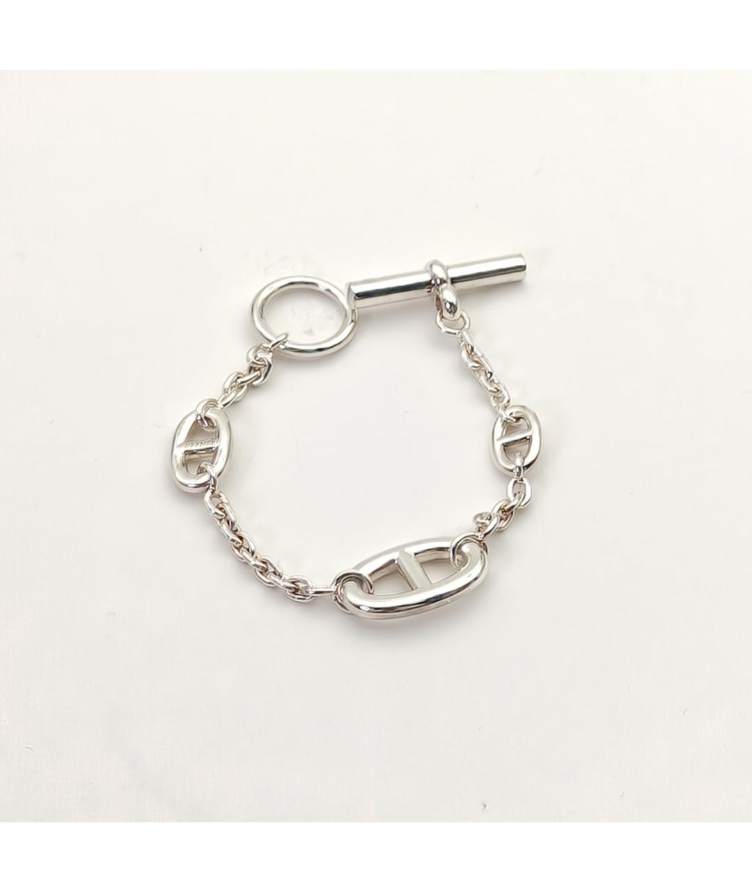 HERMES Серебрянный серебряный браслет, фото 3