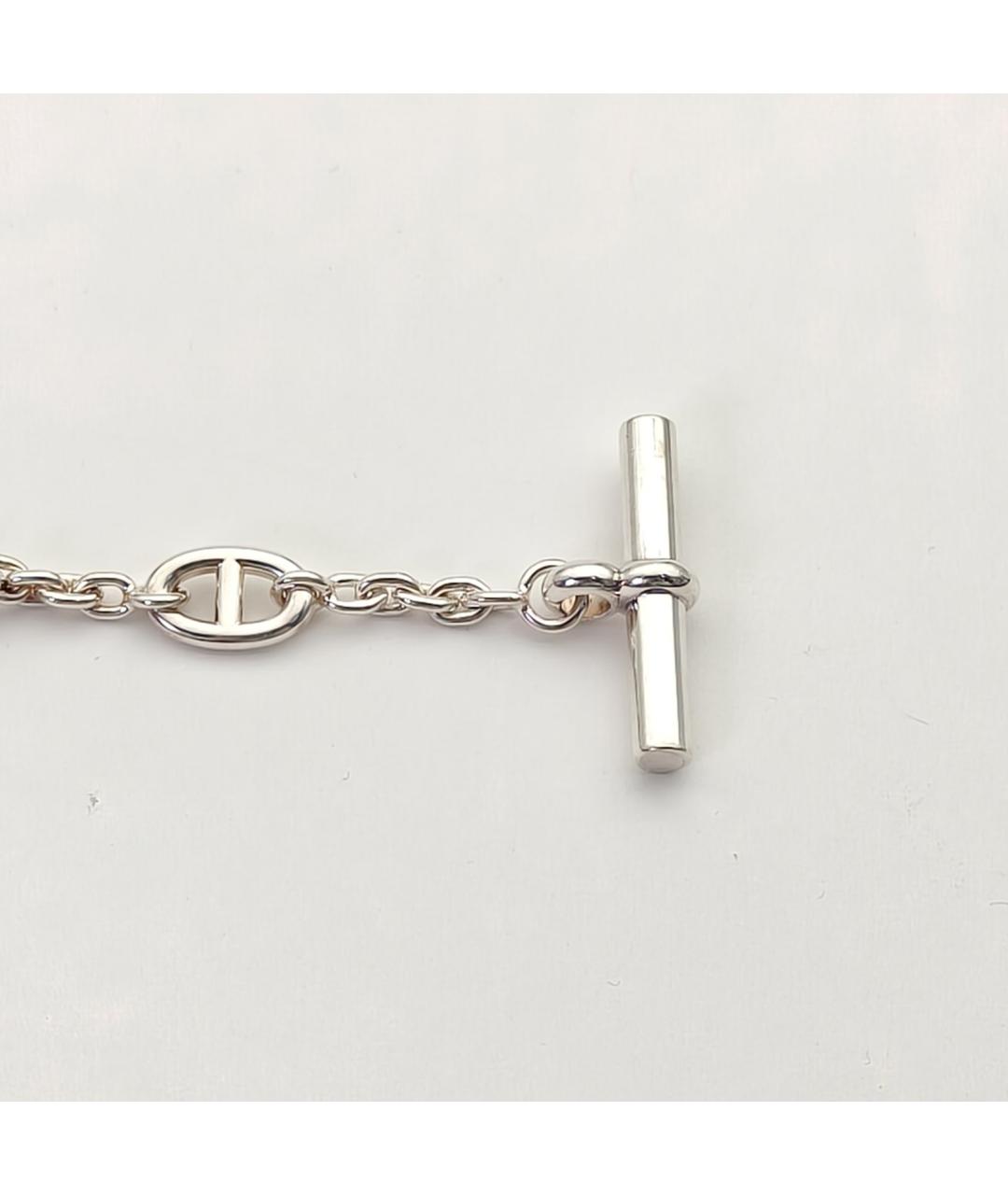 HERMES Серебрянный серебряный браслет, фото 6
