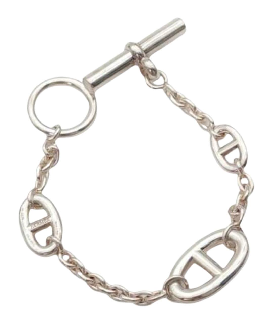 HERMES Серебрянный серебряный браслет, фото 1