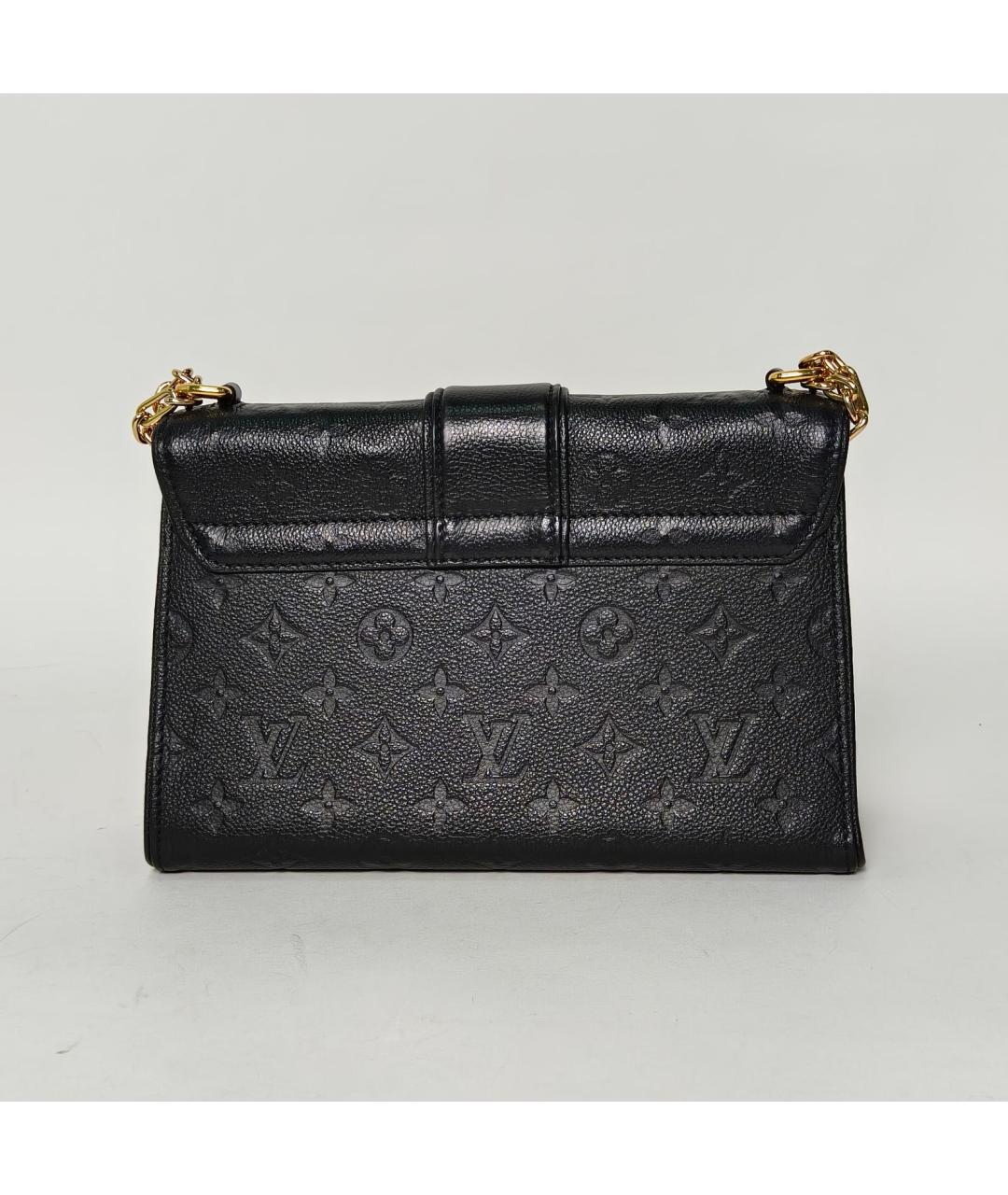 LOUIS VUITTON Черная кожаная сумка через плечо, фото 4