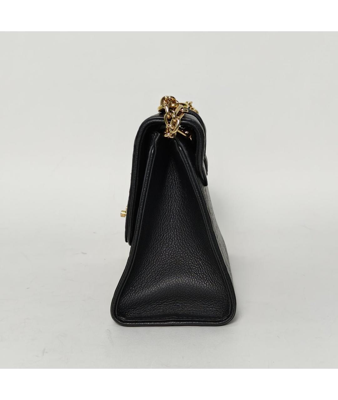 LOUIS VUITTON Черная кожаная сумка через плечо, фото 3