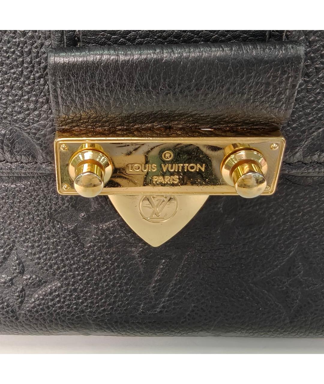 LOUIS VUITTON Черная кожаная сумка через плечо, фото 7