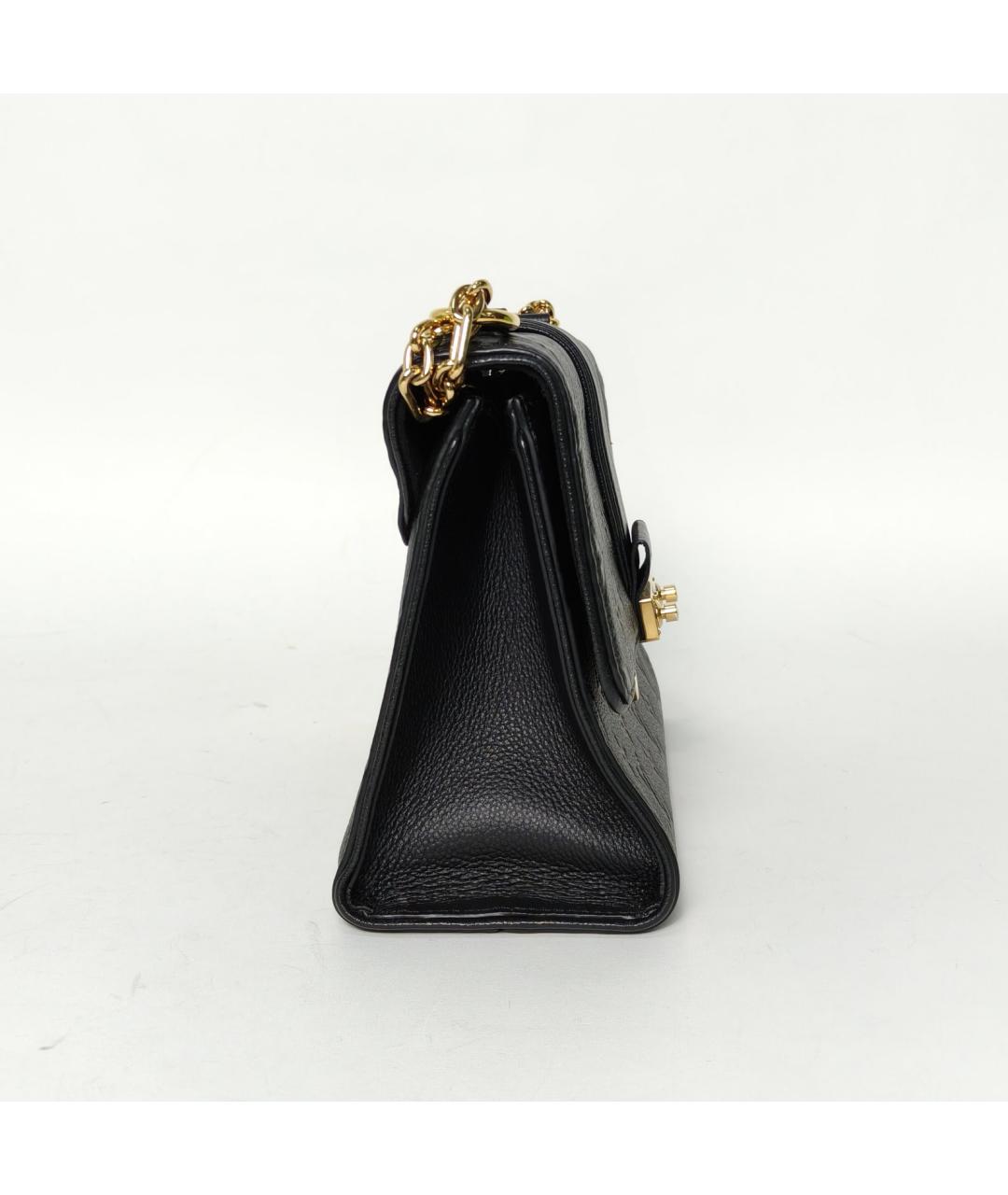 LOUIS VUITTON Черная кожаная сумка через плечо, фото 5