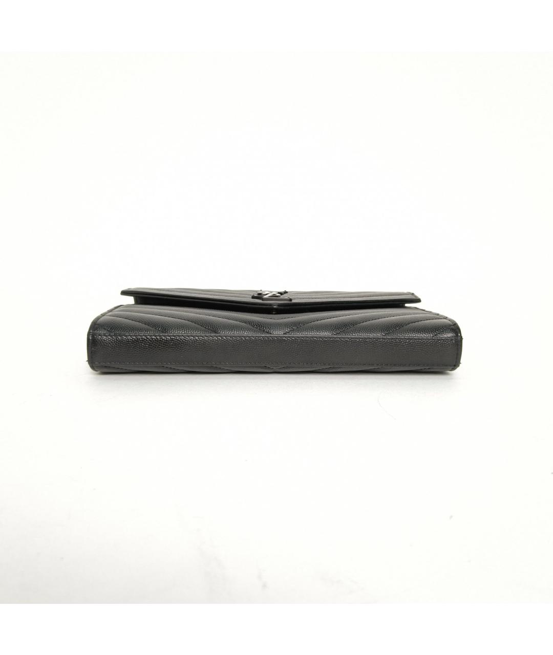 SAINT LAURENT Черная кожаная сумка через плечо, фото 6