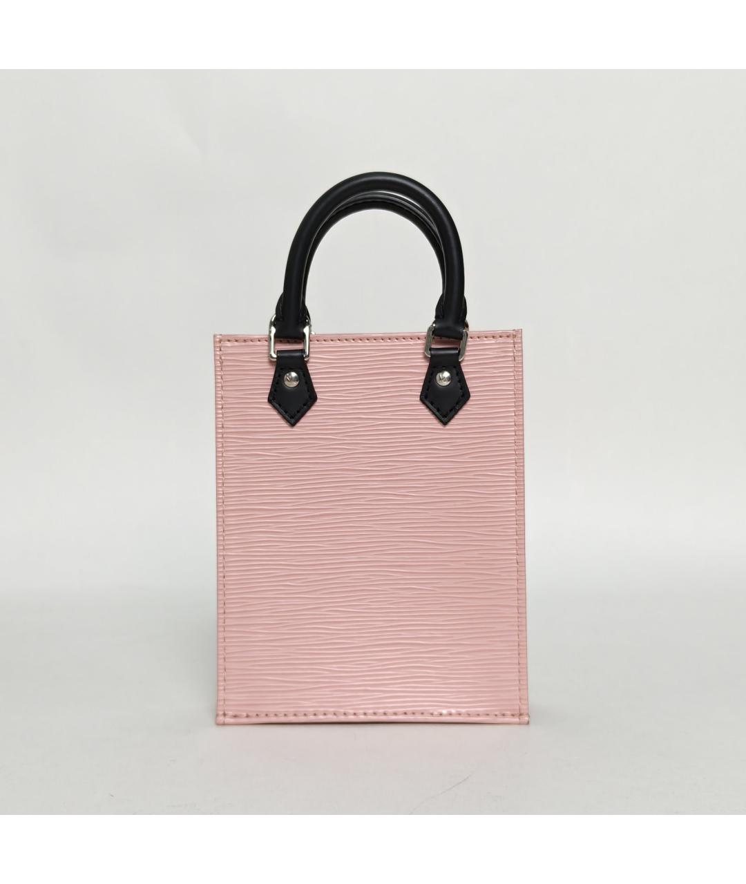 LOUIS VUITTON Розовая кожаная сумка с короткими ручками, фото 4