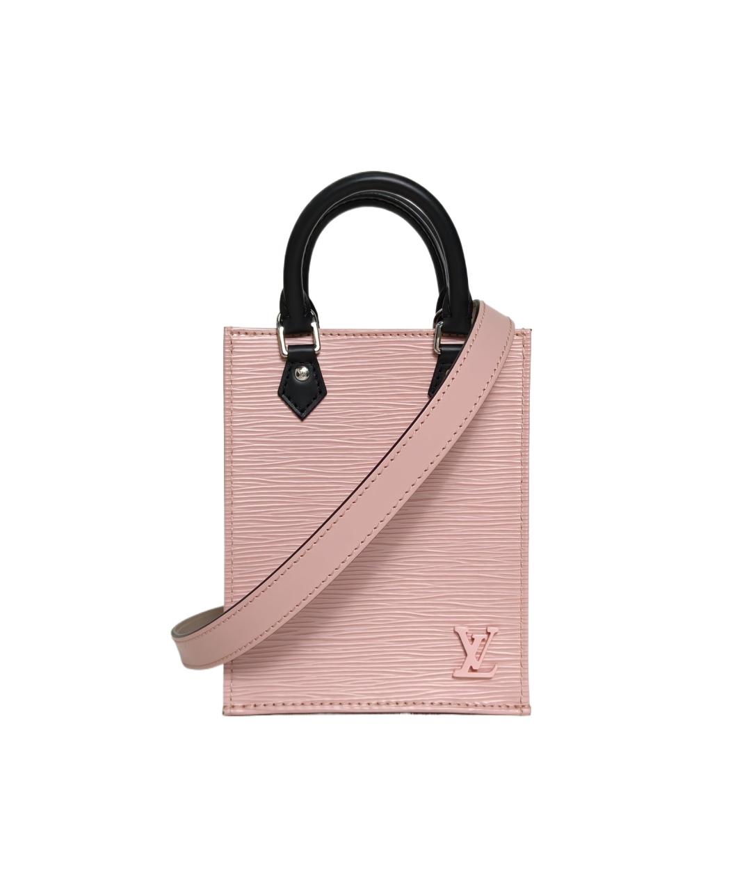 LOUIS VUITTON Розовая кожаная сумка с короткими ручками, фото 10