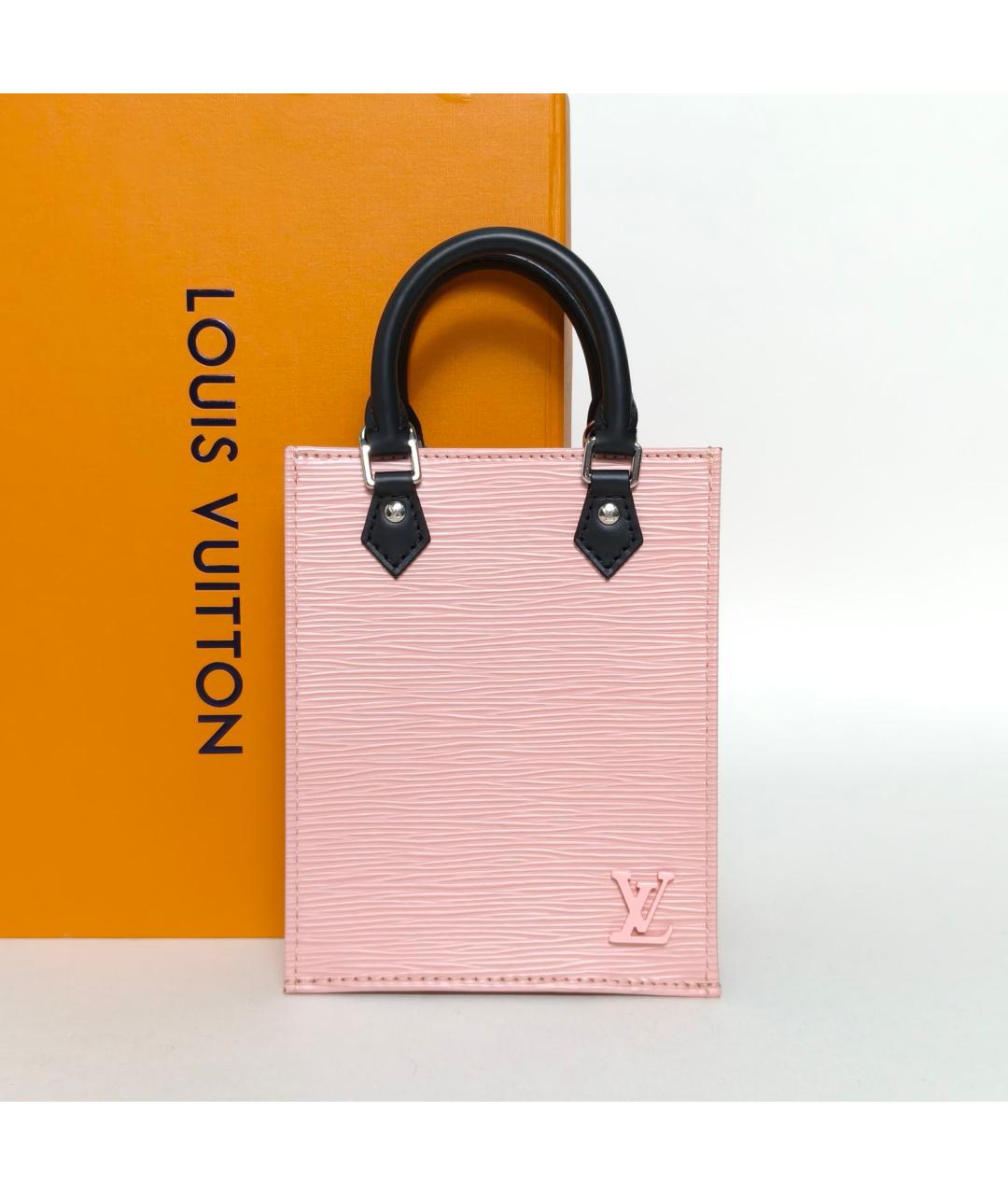 LOUIS VUITTON Розовая кожаная сумка с короткими ручками, фото 8