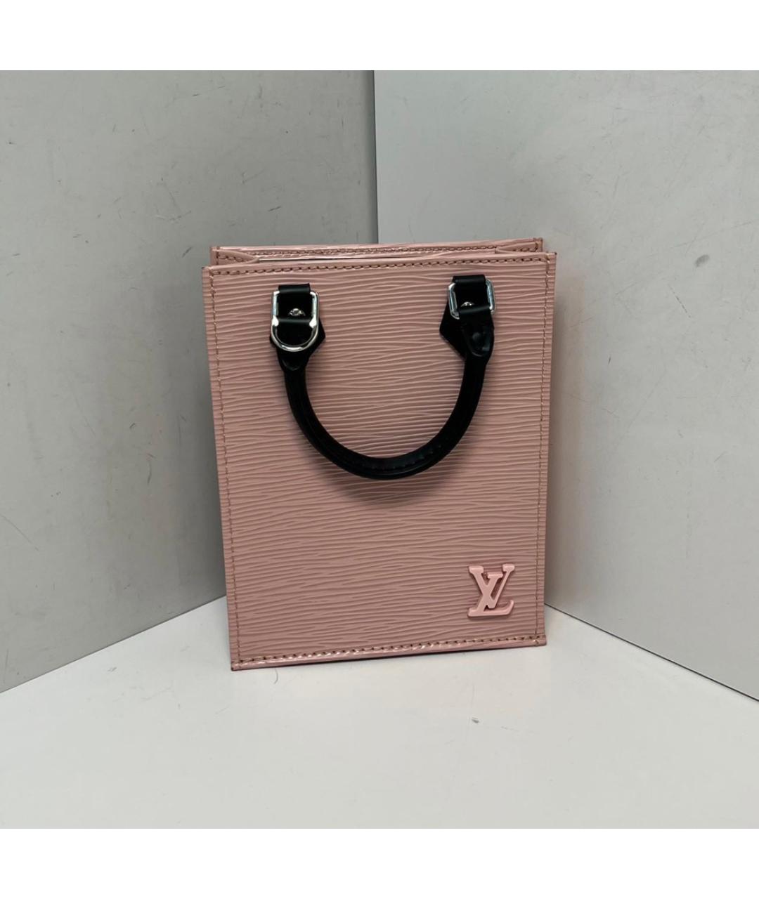 LOUIS VUITTON Розовая кожаная сумка с короткими ручками, фото 9