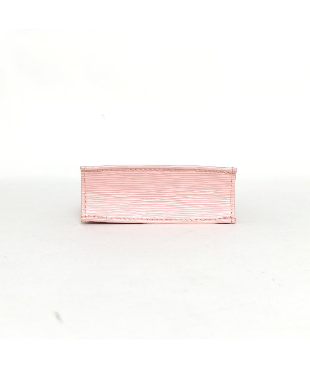 LOUIS VUITTON Розовая кожаная сумка с короткими ручками, фото 6