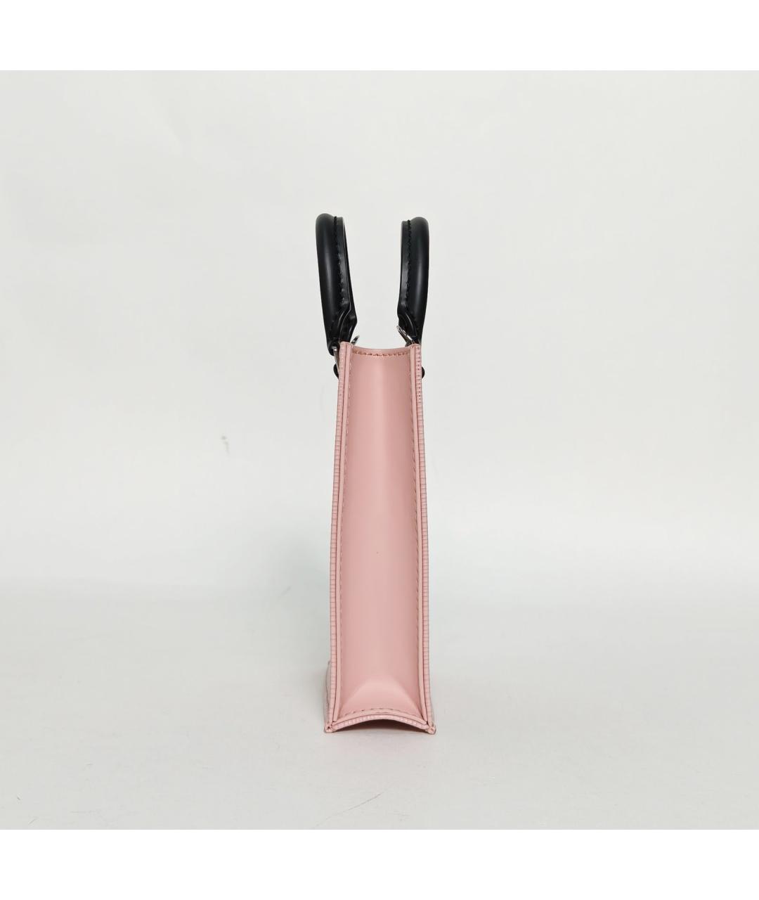 LOUIS VUITTON Розовая кожаная сумка с короткими ручками, фото 3