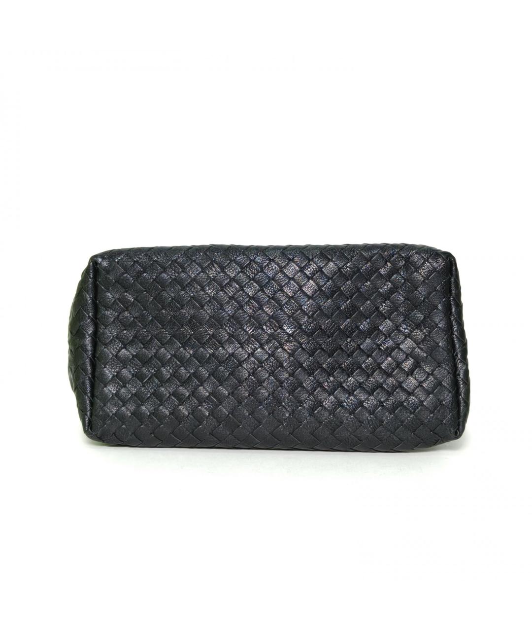 BOTTEGA VENETA Черная кожаная сумка через плечо, фото 6