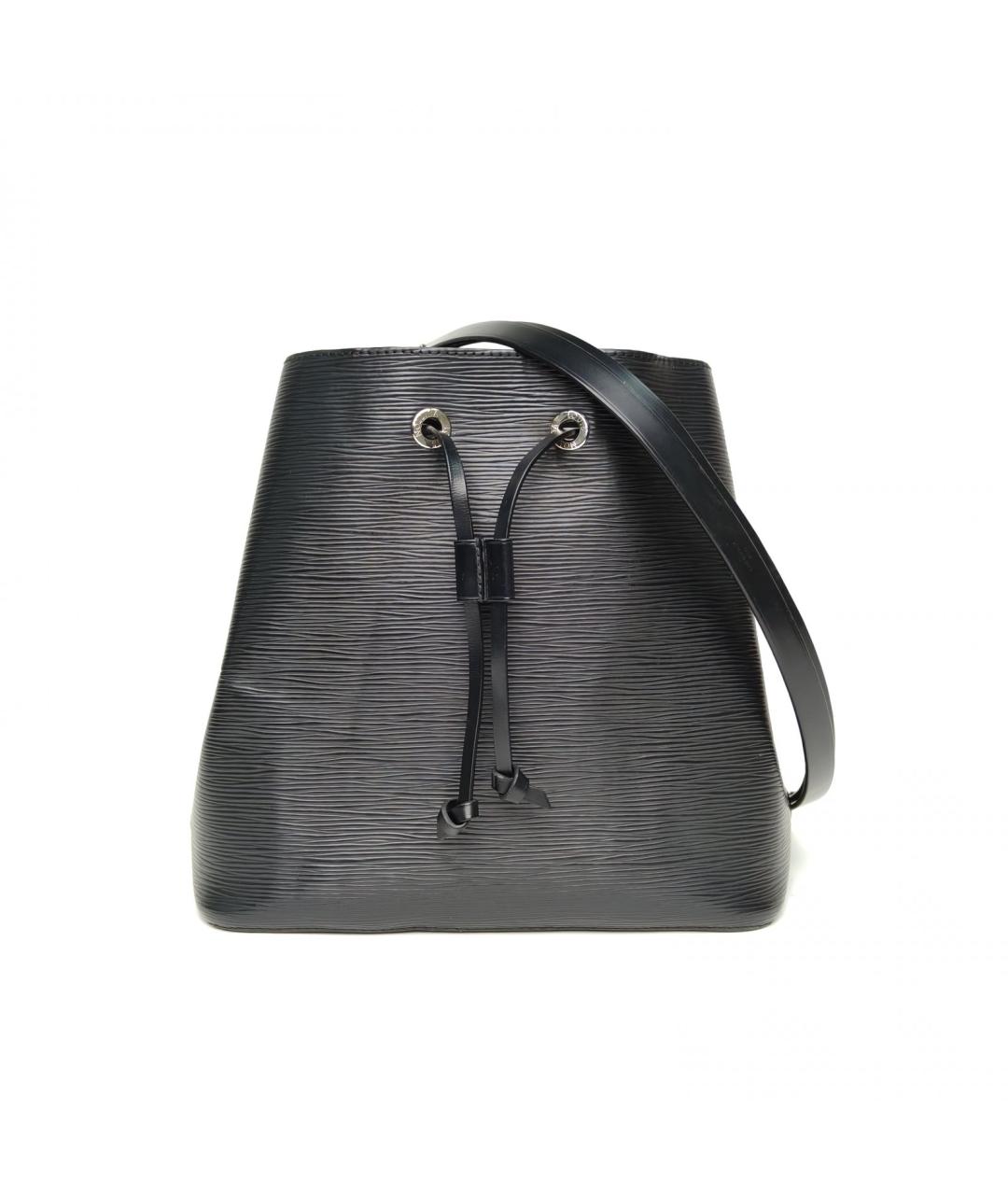 LOUIS VUITTON Черная кожаная сумка через плечо, фото 2