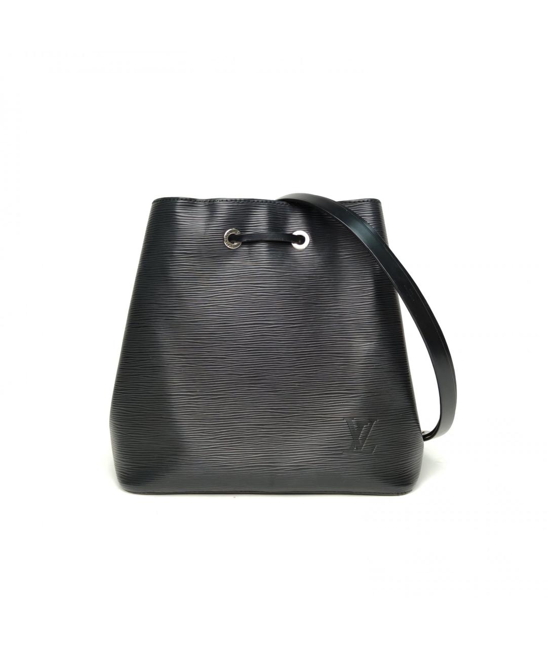 LOUIS VUITTON Черная кожаная сумка через плечо, фото 4